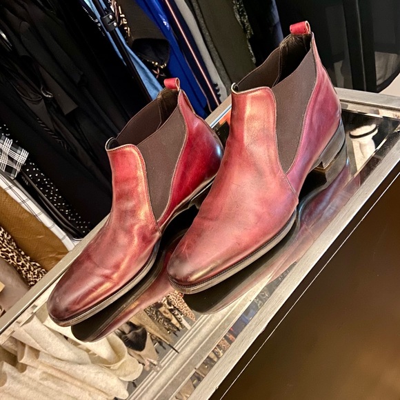 Burgundy Wine Men’s shoe boot - Picture 4 of 6